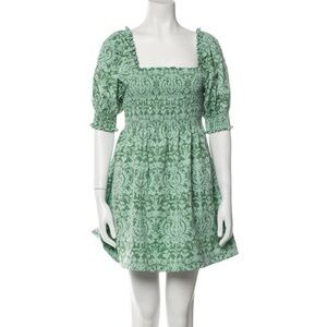 Hill House Home Athena Nap Dress in Green Jacquard